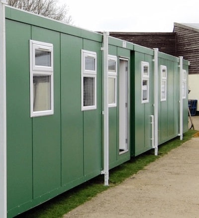 exterior view of used portable cabins